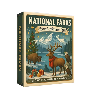 Holiday Advent Calendar National Parks Calendar with 24 Landscape Ornament For Holiday Party Decorations