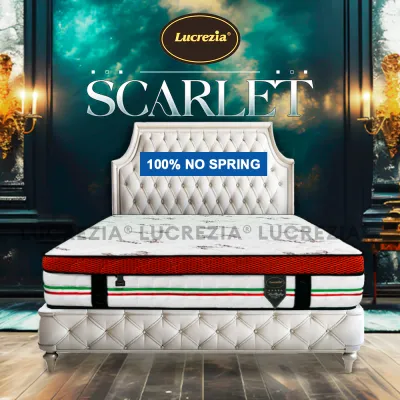 Lucrezia Scarlet 12 inch Latex Feel Foam Coconut Fibre Mattress / Tilam / 椰丝床垫 Queen / King / Single / Super Single