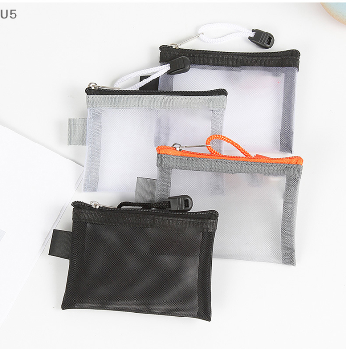 【U5】 Túi đựng thẻ lưới nylon trong suốt Mini Túi đựng thẻ ID tín dụng ...