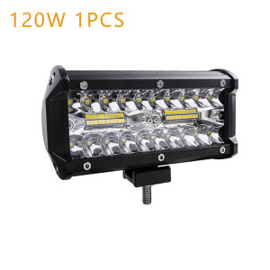 Đèn pha LED cho xe tải ATV SUV Jeep thuyền 120W 7-inch LED light bars 60 /120W Waterproof Led Car Light Accessories Offroad Spotlight Lamp 12v 24v