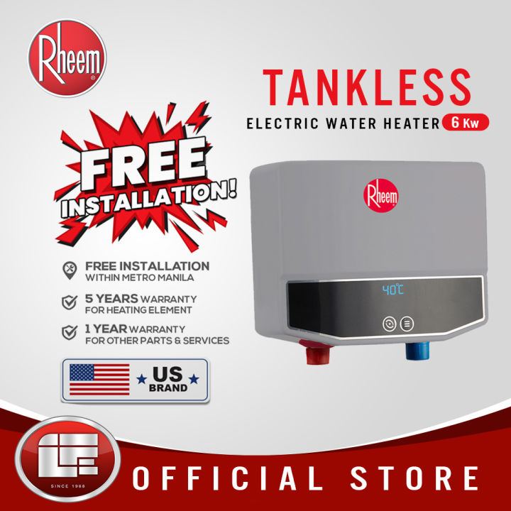 RHEEM RTEC-06 E03 6 KW TANKLESS ELECTRIC MULTI-PT | Lazada PH