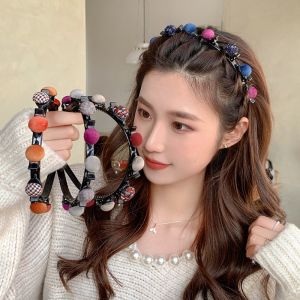 Phụ Kiện Tóc Nữ Xu Hướng Thời Trang Hàn Quốc Nút Dệt Kim Nhiều Màu Cài Tóc Có Kẹp Nhựa