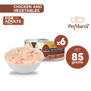 PetMarra Choice Cuts Adult Cat Wet Food Can Chicken and Vegetable Flavor 85g BUNDLE OF 6 cats pet foods all breeds