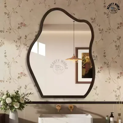 [SG Seller]Oval Bathroom Mirror Living Room Vestibule Decoration Mirror Dressing Table Mirror Wall Mirror Nordic Bathroom Mirror