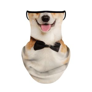 BLACKON lce Silk Cycling Face  Neck Protection Breathable 3D Animal Bandana Outdoor Cat Dog Running Scarf Riding Hiking