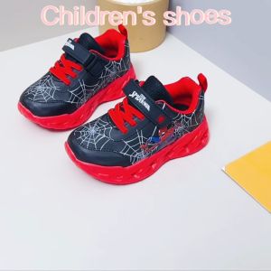 LUCKIDS Fashion spider man LED shoes for kids boys Induction light up shoes for kids boy baby shoes