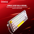 GAMEN Titan V All-New Titan Series Keyboard Gaming Mechanical Compact and Portable Keyboard 63 Keys 60% Layout Pluggable Port Type-C Blue Switch Wired RGB Light LED Light PBT Keycaps Backlight Original PC Laptop - Garansi 1 Tahun. 