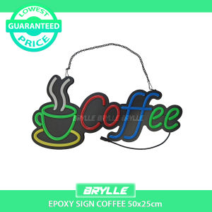 Business Restaurant Epoxy LED Sign Signage Light Open | Open with round | Coffee