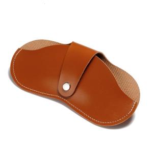 Convenient Neck Straps Spectacle Box Stylish Leather Eyeglass Container Suitable for Outdoor Activity