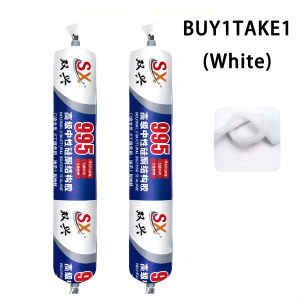590ML Neutral Silicone Sealant 995 Waterproof Gap Filler White Black Glass Metal Adhesive