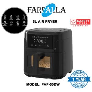 Farfalla FAF-50DW | 5L Digital Air Fryer | 1300W | 6 Preset Menus | 360° Air Circulation