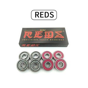 【Local delivery】 8 Pcs Red ABEC 9 Bearings High Stainless Steel Performance Roller Skate Scooter Skateboard Wheel Bearings Bones Bearing