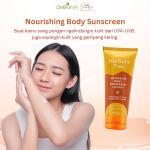 DeBiuryn Holisuns Two Brightening Moist Sunscreen SPF Skin Barrier Protect Body Lotion 80gr