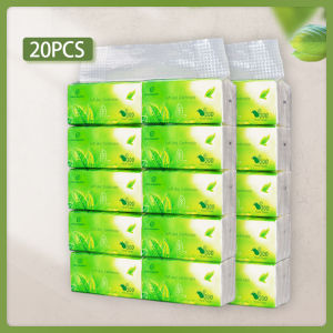 Organic Green Tea Facial Tissue Paper Car Toilet Paper Femme Tissue Paper Towel High Quality 4 Ply