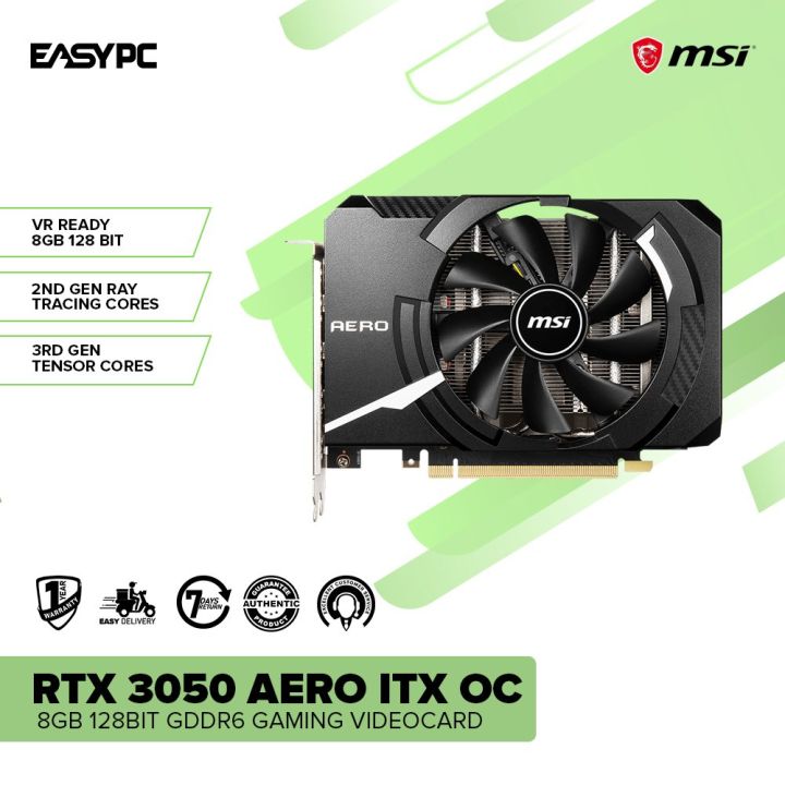 EasyPC | MSI RTX 3050 Aero ITX OC 8gb 128bit GDdr6 Gaming Videocard  Graphics Card For Gaming PC Desktop GPU For Gaming PC | Lazada PH