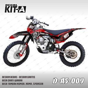 Decal KLX Gordon ABU-ABU MERAH Dekal Stiker Motor Sticker Striping KLX Gordon Desain Custom D-A5-110 A5-009 A5-160