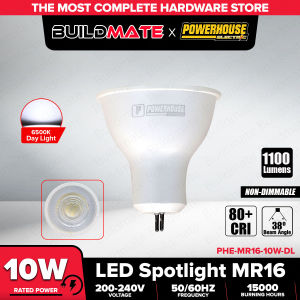 BUILDMATE x POWERHOUSE Electric LED Spotlight MR16 Daylight 10W 6500K PHE-MR16-10W-DL PHE