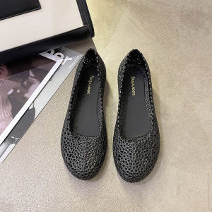[Free Shipping] Baotou Sandals WomenS Fashionable Hollow-Out Design Soft-Soled Comfortable For Mothers With A Slight Heel Versatile Non-Slip Suitable For Nurses Shallow-Toe Plastic Shoes