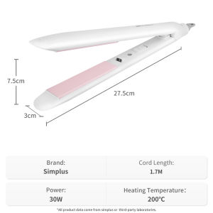 Simplus Hair Straightner Hair Iron 2 In 1 Hair Curler LCD Display 3D Floating Plate 9 Temperature Safety Lock