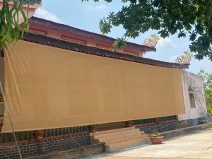 Lưới che nắng 80% Xuất Khẩu Gia Công Theo Yêu Cầu màu VÀNG CÁT - 230gsm HÀNG CAO CẤP Che nắng ban công sân vườn - Khổ 3mx3m/3mx4m/4mx5m/5mx5m
