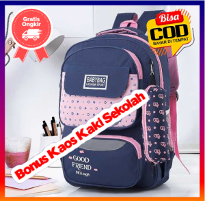 Tas Anak SD Perempuan Kelas 5 4 3 2 1 Ransel Punggung Backpack Cewek Umur 5 6 7 8 9 10 Tahun Terbaru 2023 Ada Tempat Botol Minum Kotak Pensil Pulpeb Bolpoin