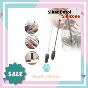 SIKAT BOTOL GELAS SILIKON - BOTTLE SILICONE BRUSH GAGANG PANJANG