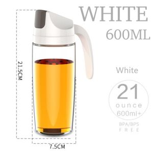Kitchen Glass Oil Bottle Dispenser Automatic Opening Home Bottles For Oil And Vinegar Olive Oil Container