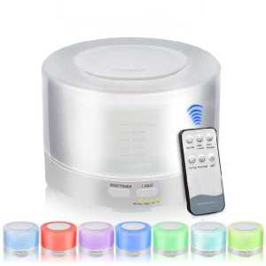 Humidifier Diffuser Aromaterapi Kesehatan / Diffuser Humidifier 500ml 7 Warna + Remote Control - HUMI H14A
