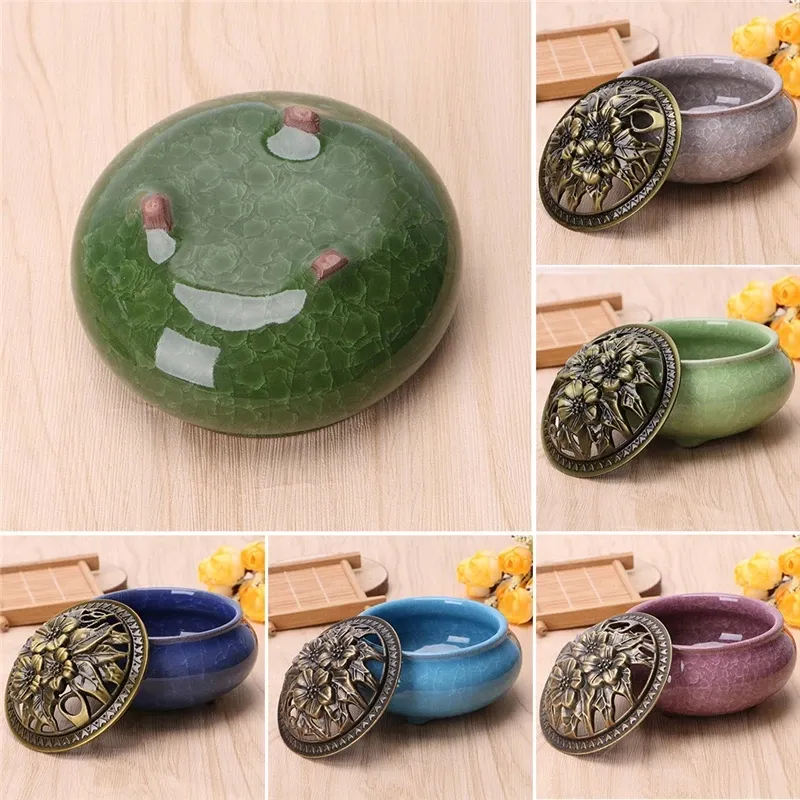 Vintage Incence Stick Holder Ceramic Incense Burner Ice Crack