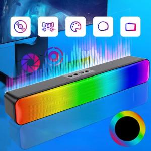 ORIGINAL Speaker Bluetooth Soundbar RGB Smart Lamp Touch Mini led HiFi Portable Wireless Speaker 5 Colors LED Light Computer TV Phone TF Multifunction 5.3 Bluetooth Speaker