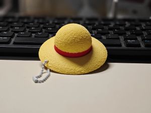 Crafted 3D Printing Luffys Straw Hat Keycap Charm 2-in-1 - ESC Keycap Trendy Charm