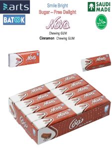 Nova Chewing GUM packet (5 Stick finger x 20) Saudi Arabia Product (Gula permen karet bebas gula) (无糖口香糖)
