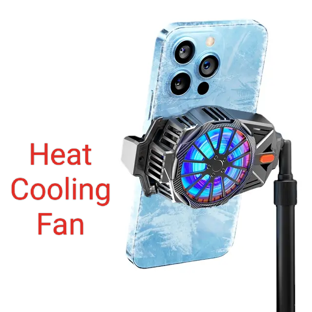 Mobile Phone Cooler Fan Gaming Handle Cooling Fan Penyejut Telefon