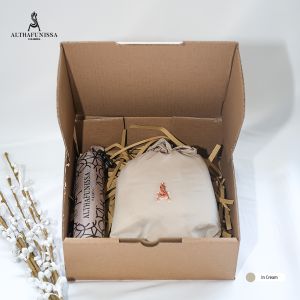 Mukena Sajadah Althafunissa | Set Travel Prayer Cream