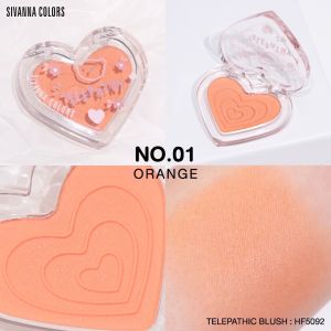 สิวันนา เทเลพาธิค บลัชออน เนื้อฝุ่น ปัดแก้ม เม็ดสีแน่น เกลี่ยง่าย 3.4g HF5092 Sivanna Colors Telepathy Blush