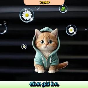 YIBAR 1PC hoodie Kitten hoàn thành thông gió Clip trang trí xe aromatreatment phụ kiện Acrylic