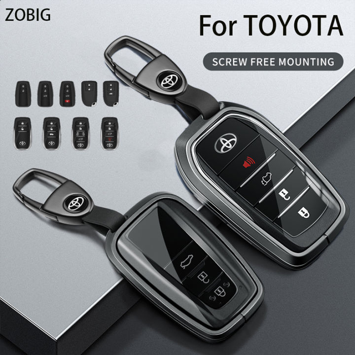 Zobig nhôm hợp kim bọc chìa khóa Fob cho xe Toyota Key trường hợp vỏ ...