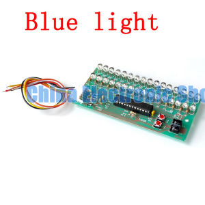 LED Light Music Audio Spectrum Dynamic Display Volume Level Indicator 16 Lights Blue Light