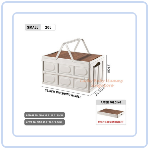 【COZYCASA】Outdoor Multi-functional Wooden Cover Storage Box Heavy Duty Foldable Storage Box for Camping Use Box
