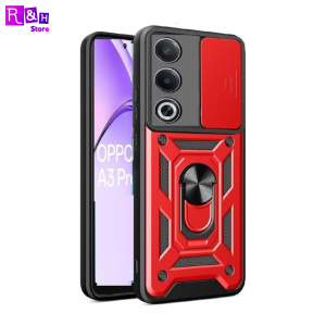 Case OPPO A3 Pro 5G Military Slide Camera Ring Magnetic Armor Kick Stand