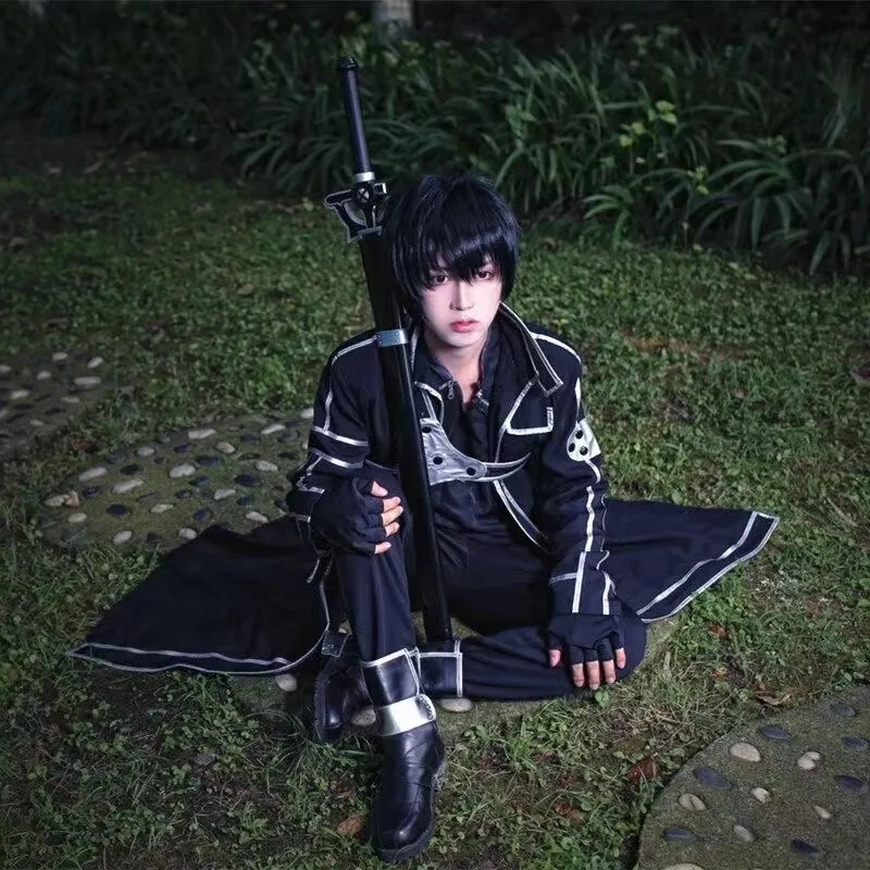 Anime Sword Art Online Cosplay Costumes Kirito Kazuto Kirigaya
