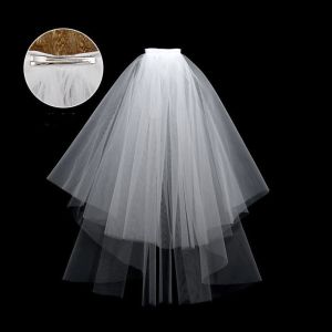 MUQZI Flower Bridal Veil Pearl Bow Marry Veil Short Bridal Headdress Wedding Gauze Women
