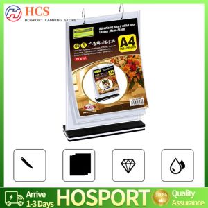 A4 Menu Display Stand Pack of 2 Double-Sided Clear Plastic Holders for Easy Menu Presentation