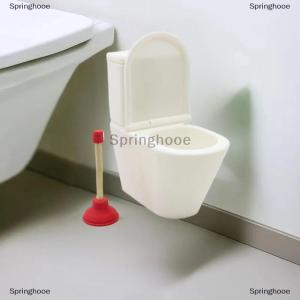 [COD] Springhooe บ้านตุ๊กตาจำลองที่นั่งในห้องน้ำสไตล์วินเทจห้องน้ำตุ๊กตาห้องน้ำสีขาวบ้านตุ๊กตาขนาดเล็กของเล่นตุ๊กตา