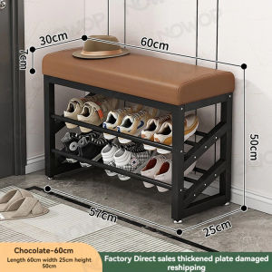 Shoe Bench Shoe Changing Stool Bench Storage Modern Storage Stool Cushion Multifunctional Width 25cm