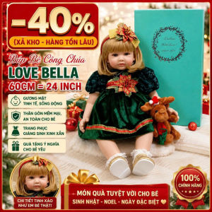 {Xả Kho - Hàng Tồn Lâu} Búp Bê Thân Gòn Em Bé Nga Công Chúa Love Bella 60cm = 24 Inch Trang Phục Giáng Sinh PVN10000