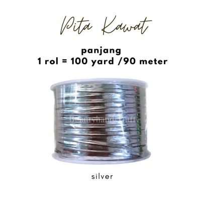 1 ROL (90 Meter) Pita Kawat Twist Tie untuk tali suvenir pita dan kemasan kado ulang tahun