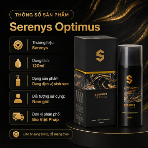 Combo 5 Chai Dung Dịch Vệ Sinh Nam Serenys Optimus 120ml/Chai – Làm Sạch Dịu Nhẹ Hỗ Trợ Giảm Mùi