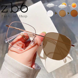 Big Square Photochromic Myopia Glasses Women Men Metallic Frame Blue Light Filter Anti-UV Finished Computer Glasses Degree -50 to -600