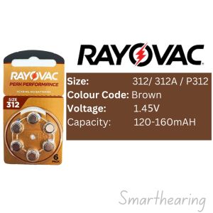 Rayovac Hearing aid battery Size 312/13/675/10 助听器电池 bateri alat (1盒=10排/One box=10packs)